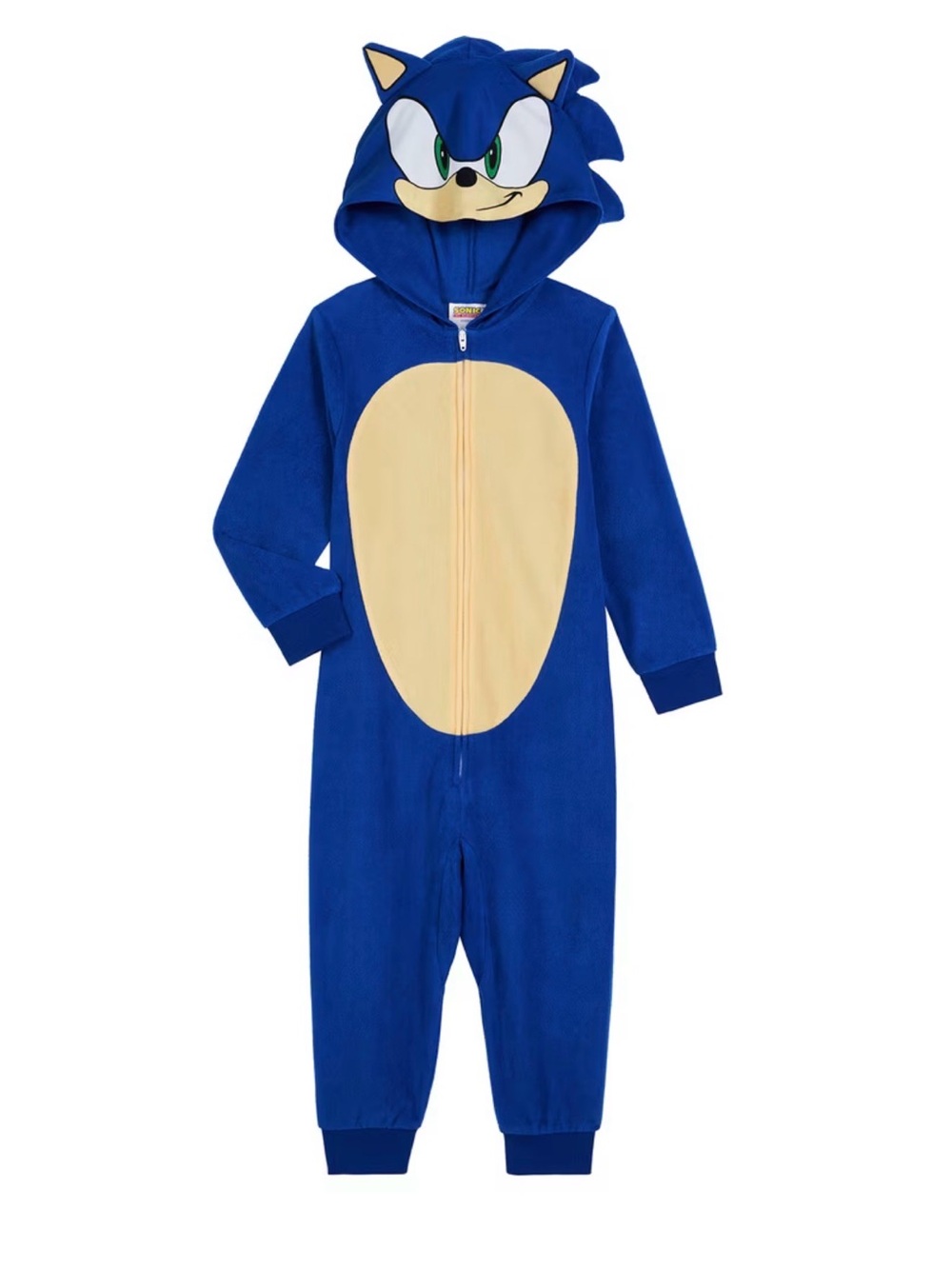 Kids Blue Hedgehog Hoodie Onesie Costume - Character Jumpsuit
